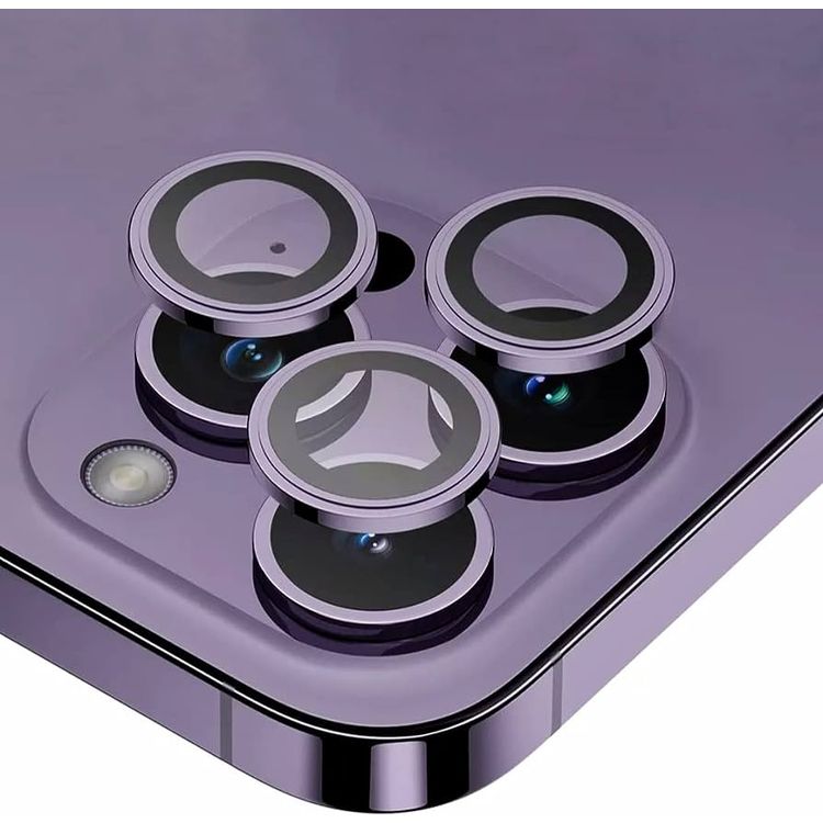 ديفيا Peak Series واقي عدسة الكاميرا (3 قطع) لهاتف iPhone 14 Pro / 14 Pro Max - أرجواني
