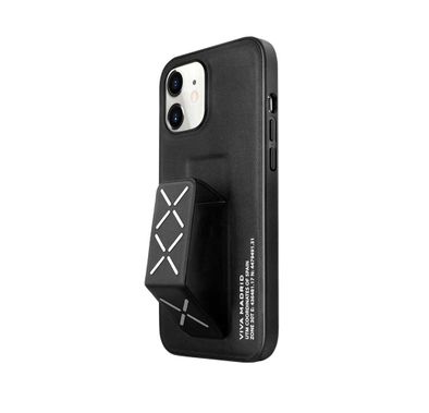 Viva Madrid Morphix Case for iPhone 12 Mini (5.4"), Shock Resistant, Scratches Resistant, Easy Access to All Ports, Cameras, Buttons and Speakers - Black