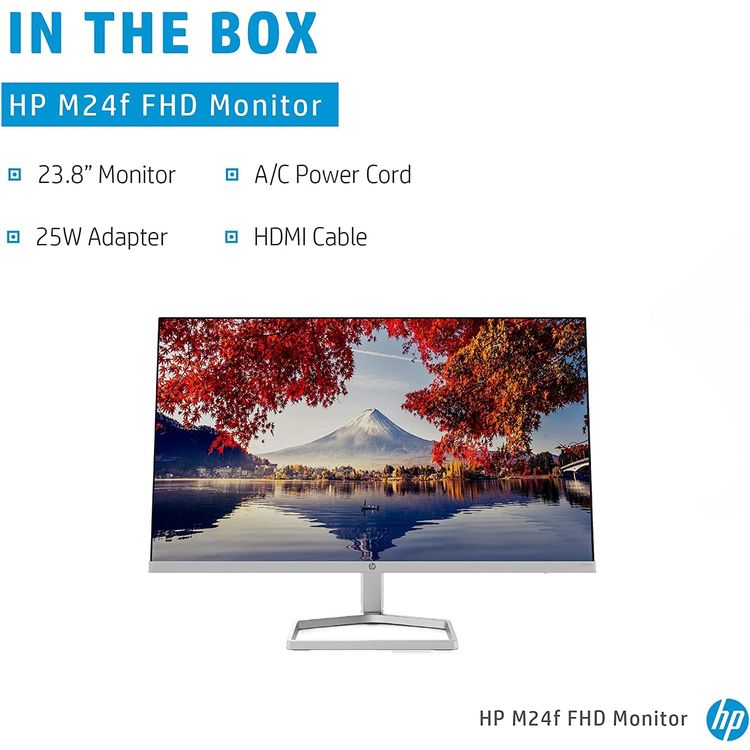 شاشة HP MF Full HD IPS - فضي أسود - 24 انش