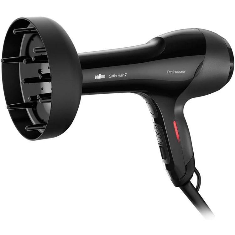Braun Satin Hair 7 مجفف SensoDryer HD785 الاحترافي المزود بتقنية IONTEC وموزع الهواء - أسود
