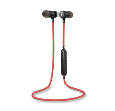 CG MOBILE Ferrari Training Wireless Earphone with Red Wire & Built-in Magnet, Smart Noise Reduction Headset Suitable for Running, Cycling, Working Out at The Gym, & Other Fitness Activities Officially Licensed