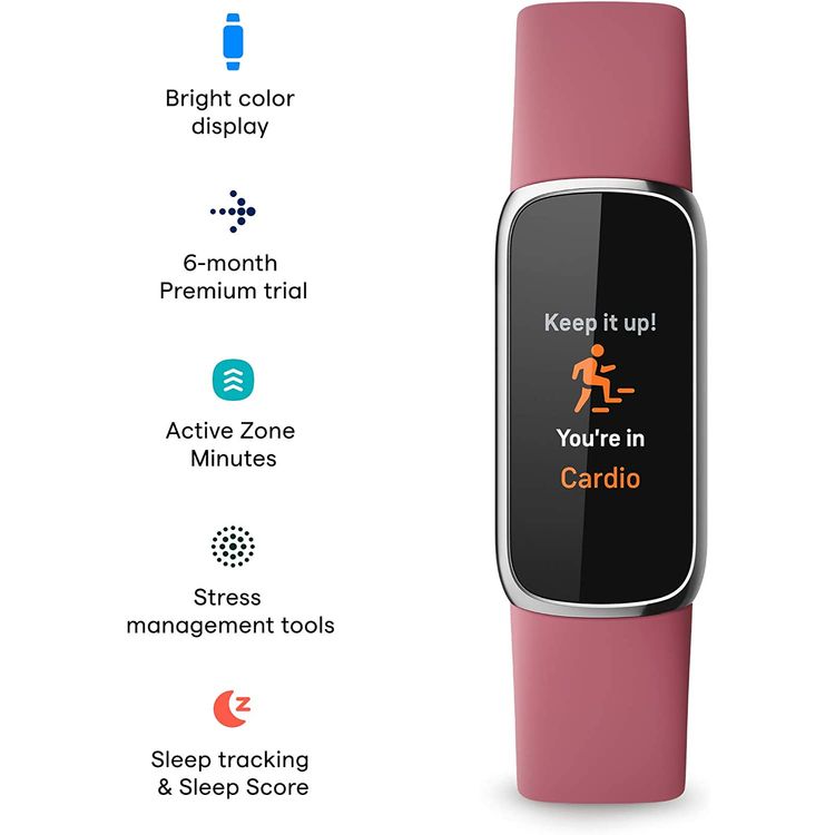 Fitbit Luxe Fitness & Wellness Wristband Tracker with Stress Management, Sleep Tools, Fitness & Activity, Health Metric Dashboards, Jewelry Design with 5-Day Battery Life