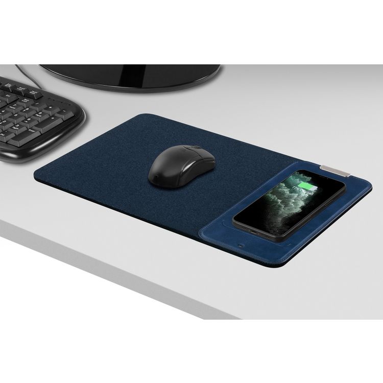 Powerology Rolled Up Qi Wireless Charging Mouse Pad 15W, Case-Friendly, Fast Wireless Charging Mouse Mat Compatible for 12/12 Pro/12 Pro Max/11/11 Pro/11 Pro Max