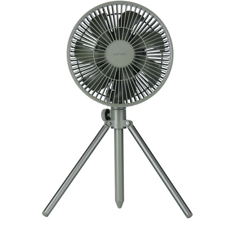 مروحة تخييم خارجية من بورودو لايف ستايل مع جهاز تحكم عن بعد وإضاءة LED بقدرة 10000 مللي أمبير في الساعة - أخضر