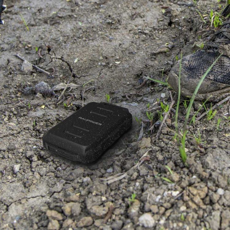 RAVPower Portable Power Bank 10050mAh Waterproof, Shockproof and Dustproof Portable Charger, 3.4A Dual Output, 2.4A and 1A, iSmart Fast Charging Technology, Overheating Protection