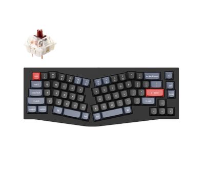 Keychron Q8 QMK Custom Mechanical Keyboard Fully Assembled Gateron G Pro Brown Switch - Black