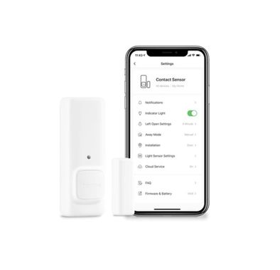 سويتش بوت W1201500 مستشعر اتصال إنذار الباب ، مستشعر فتح / إغلاق, نطاق 5 أمتار - أبيض