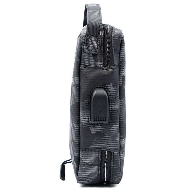 حقيبة تخزين جلدية مريحة من Porodo - 8.2 بوصة - أسود مموه