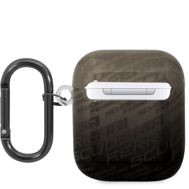 حافظة CG MOBILE Ferrari بتصميم نمط Scuderia Ferrari متوافق مع Airpods 1/2 - أسود