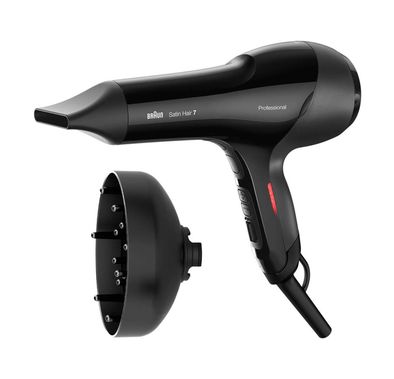 Braun Satin Hair 7 مجفف SensoDryer HD785 الاحترافي المزود بتقنية IONTEC وموزع الهواء - أسود