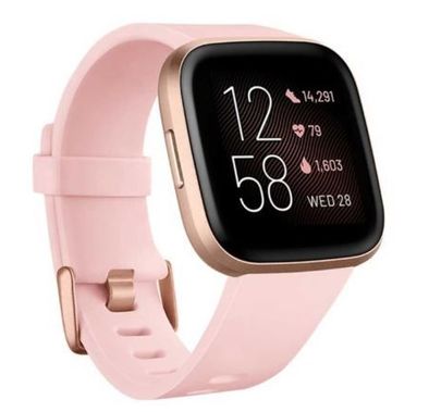 Fitbit Versa 2 Fitness Wristband with Heart Rate Tracker & Amazon Alexa Built-in Smartwatch, 24/7 Heart Rate & Sleep Tracking, Fitbit Pay, 5+ Day Battery Life - Petal/Copper Rose Auxilium (SL)