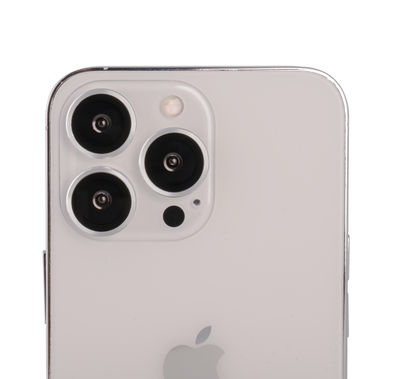 Devia Gemstone Lens Protector (3pcs) Compatible for iPhone 13 Pro Max (6.7") Aluminum Alloy + Tempered Glass Camera Lens Protector, Explosion-proof & Scratchproof - Silver