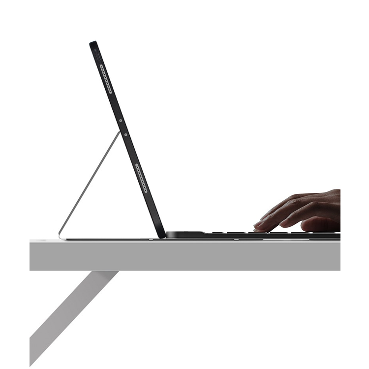 Green Lion Premium Leather Case with Detachable Wireless Keyboard ( English/Arabic ) & Pencil Slot, 360 Protection, Foldable Closing for Apple iPad Pro 12.9" 2020 - Black