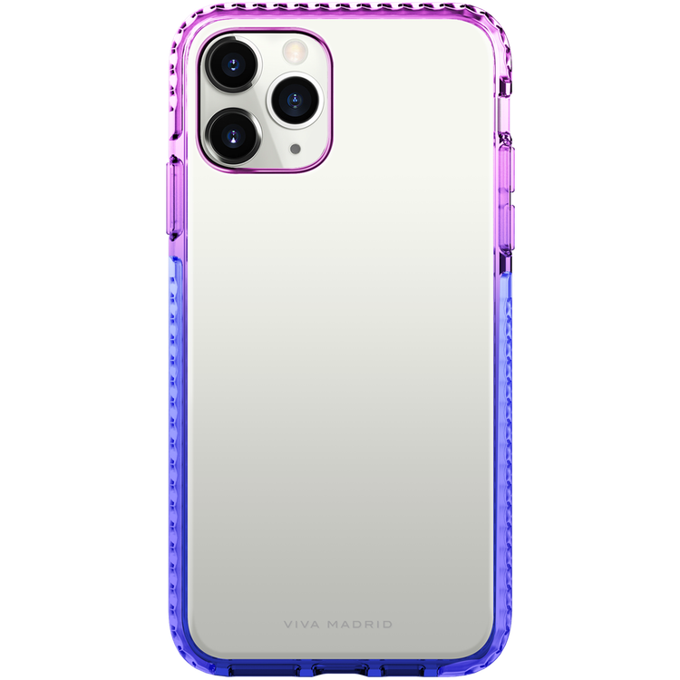 Viva Madrid Aurora 2-Tone Colour TPU Case Compatible for iPhone 12 / 12 Pro (6.1") Shock-Absorption, Anti-Scratch, Drop Resistant, Easy Access To All Ports (Cameras, Buttons & Speakers), Protective Back Cover Suitable for Wireless Charger - Amethyst/Purple
