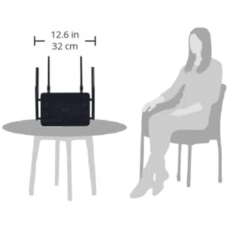 Xiaomi AX3200 أداء عالي السرعة Wi-Fi 6 802.11ax تردد لاسلكي ثنائي النطاق يوفر سرعة لاسلكية سريعة 2.4 جيجا هرتز و5 جيجا هرتز تصل إلى 2976 ميجابت في الثانية - أسود