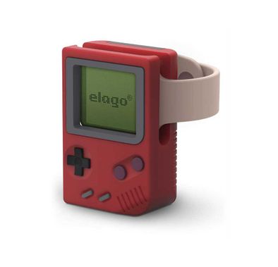 Elago W5 Stand With All types for Apple Watch Series, View Apple display through blast, Easy To Use, scratch-free silicone, Red