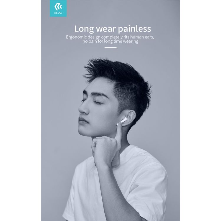 Devia Kintone Series Joy A13 TWS Wireless Earphone-White