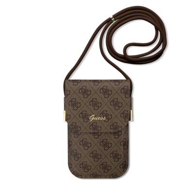 Guess 4G Cord Script Wallet Bag - Brown