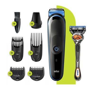 ماكينة تشذيب الشعر الكل في واحد من براون MGK5245 - أسود / أزرق