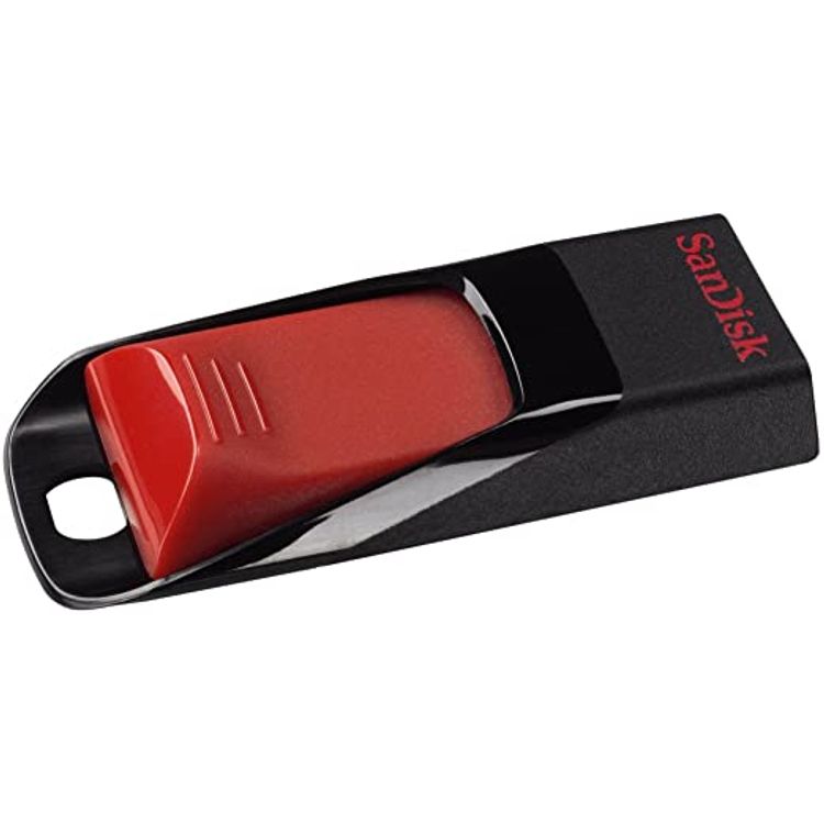 SanDisk SDCZ51-032G-B35 32 GB Cruzer Edge USB 2.0 Flash Drive - Red/Black
