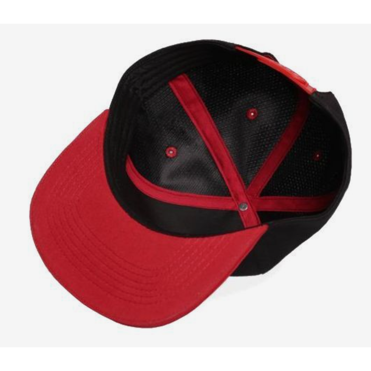 Difuzed Warner Red Hood Snapback Cap - Black