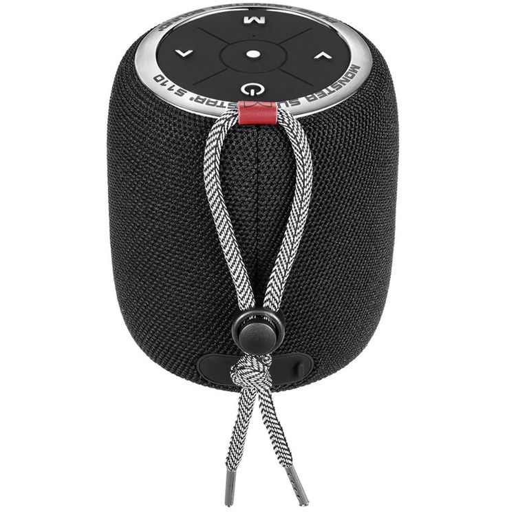 Monster S110 Superstar Portable Bluetooth Speaker, IPX5 Waterproof Level, USB-C Charging Port, 1500mAh Battery Capacity - Black