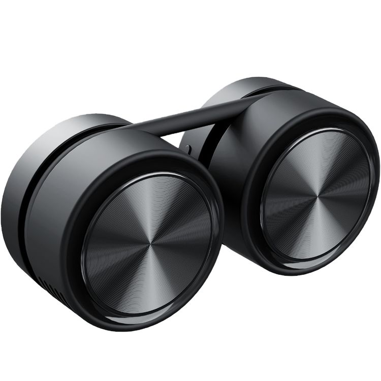 مروحة رقبة من السيليكون المحمولة من Porodo LifeStyle Flexicool صديقة للبشرة مع وقت شحن لمدة ساعتين ومنفذ شحن من النوع C - أسود