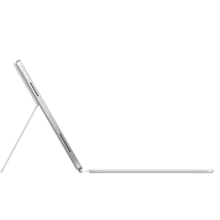 لوحة مفاتيح Apple Magic Folio لجهاز iPad (الجيل العاشر) مع لغة إنجليزية، حماية أمامية وخلفية، صف مفاتيح وظيفية يحتوي على 14 مفتاحًا، تصميم محمول ونحيف، إيماءات اللمس المتعدد، آلية مقصية، قابلة للتعديل لزوايا مشاهدة متعددة - اللون الأبيض