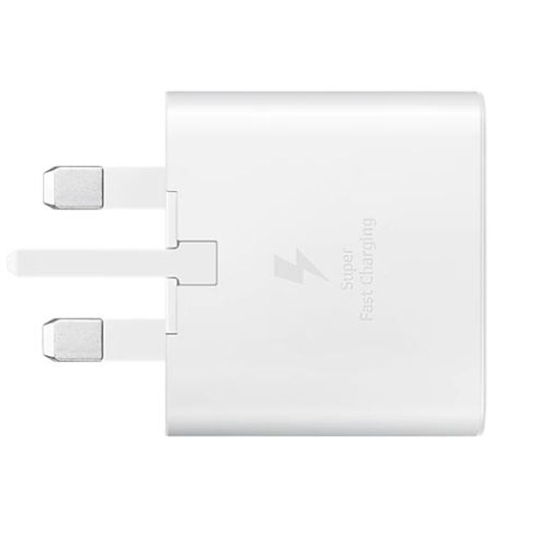 Samsung 25W PD USB-C Adapter 3 pin, Supports super fast charging with 25 watts  - White