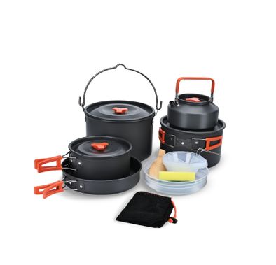 مجموعة تجهيزات المطابخ للتخييم من جرين ليون - أسود