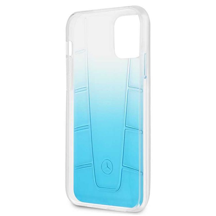 CG MOBILE Mercedes-Benz Transparent Phone Case Embossed 2 Compatible for iPhone 12 Mini (5.4 ) Officially Licensed - Blue Gradient