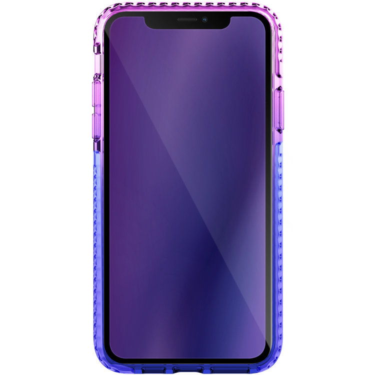 Viva Madrid Aurora 2-Tone Colour TPU Case Compatible for iPhone 12 Pro Max (6.7") Shock-Absorption, Anti-Scratch, Easy Access To All Ports (Cameras, Buttons & Speakers) - Purple