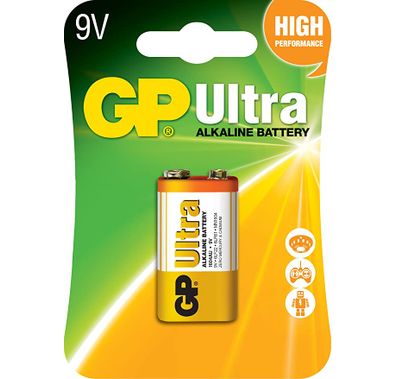 GP Batteries Ultra Alkaline 9V Battery - White