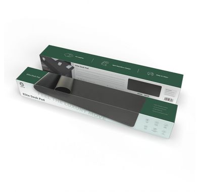 Green Lion Elite Desk Leather Mouse Pad - Black