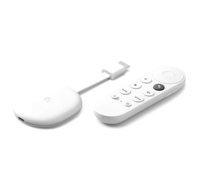 4K جوجل كروم كاست مع جوجل تي في - أبيض