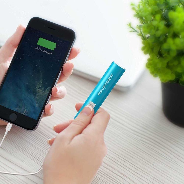 RAVPower 3350mAh Luster Portable Charger - Blue