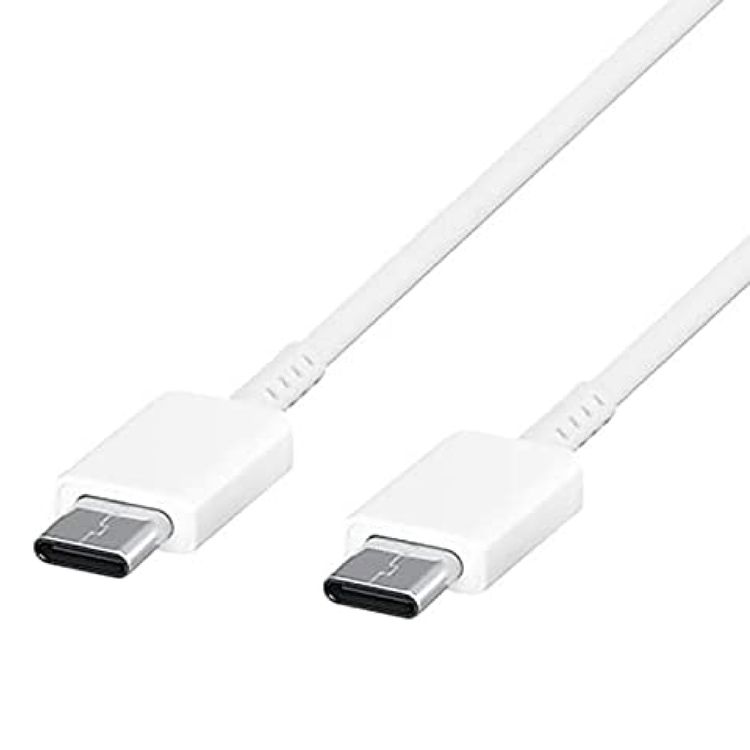 محول السفر من سامسونج 25 واط 2 دبوس مع كابل USB من النوع C إلى النوع C