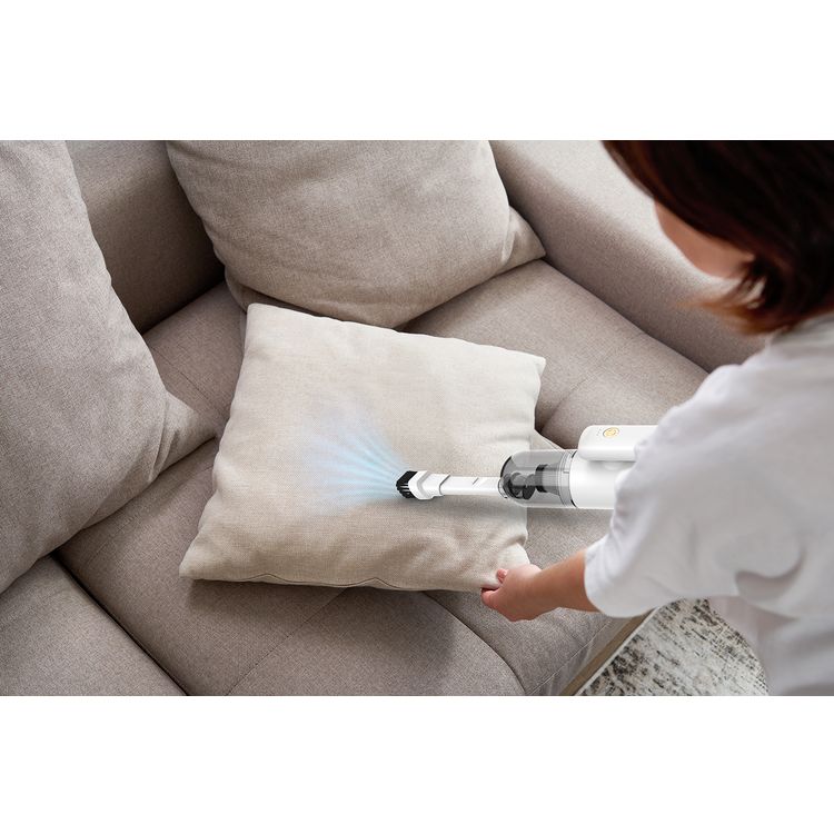 Powerology 4 in 1 180° Foldable Car Vacuum Cleaner with Type-C Charging Port, LED Indicator and 4 Nozzles - White