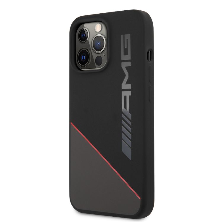 CG MOBILE AMG Liquid Silicone Two Tones Line Compatible for iPhone 13 Pro Max (6.7") Easy Access to All Ports, Shock-Absorption, Anti-Scratch, & Drop Protection Back Cover Suitable with Wireless Charging Officially Licensed