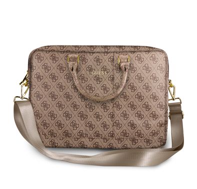 سي جي موبايل حقيبة كمبيوتر من غيس نمط 4جي الجزء العلوي مقاس 15 بوصة مع حزام كتف قابل للتعديل متوافق مع ماك بوك ، حقيبة تخزين محمولة رفيعة وخفيفة الوزن ، غطاء واقٍ مع سحاب مناسب للخارج ، الأعمال ، المكتب ، المدرسة المرخصة رسميًا - بني