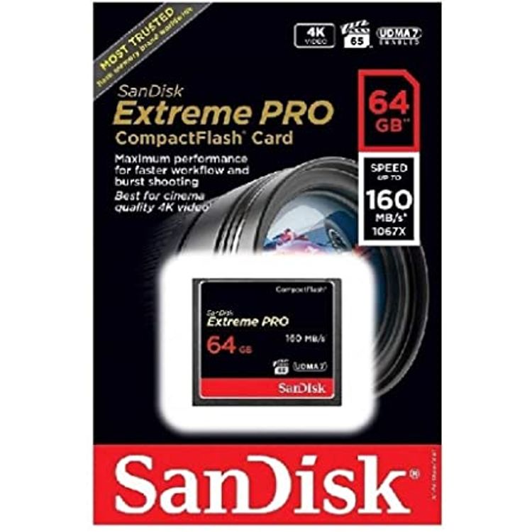 بطاقة ذاكرة فلاش سانديسك اكستريم برو 64 جيجابايت يو دي ام ايه 7 160MB/s SDCFXPS 064G