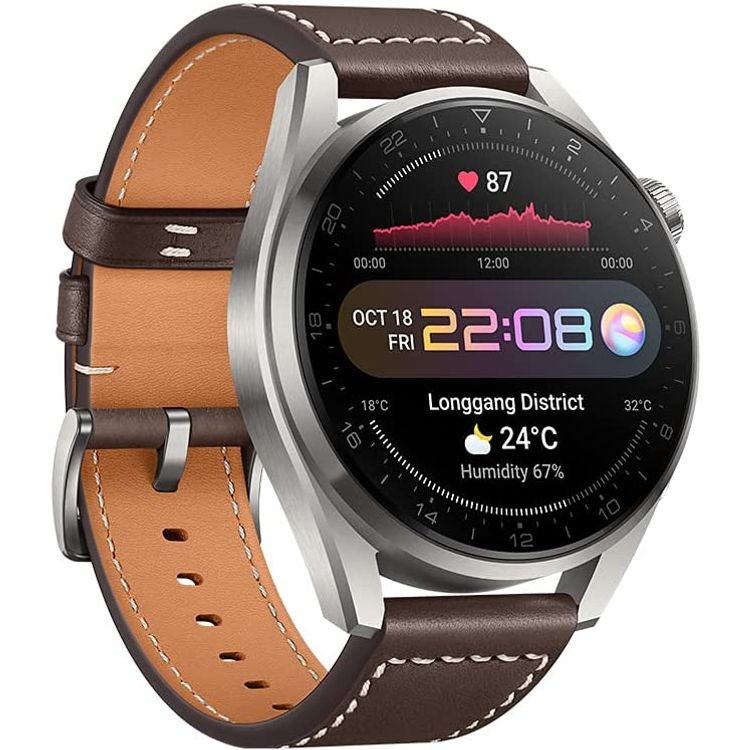 HUAWEI WATCH 3 Pro - 4G Smartwatch with 1.43'' AMOLED Display, 3 Days Battery Life, 24/7 SpO2 and Heart Rate Monitoring, Built-in GPS, 5ATM, Gray + Freebuds 3