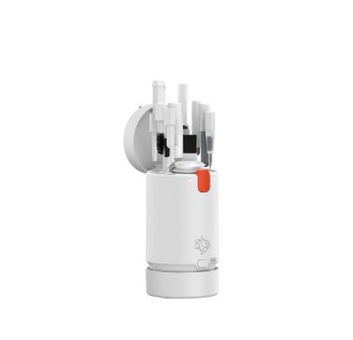 مجموعة تنظيف بورودو للألعاب 21 في 1 مع مكنسة كهربائية ومنفاخ، بقوة 1.5 وات، سهلة السفر، متعددة الأغراض، سعة بطارية 600 مللي أمبير، تصميم خفيف الوزن وصغير الحجم، محمولة، مجموعة تنظيف عميق لسماعات الأذن ولوحة المفاتيح والشاشة والكمبيوتر اللوحي والساعة الذكية - أبيض