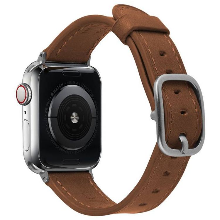 Devia Real Leather Watch Band 42/44mm - Dark Brown