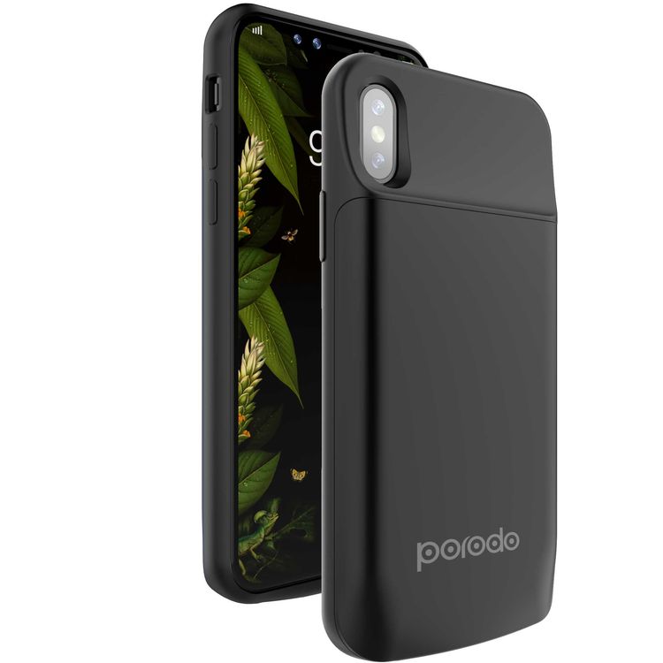 جراب حامي للجهاز من ماركة بورودو لهاتف آيفون إكس - أسود