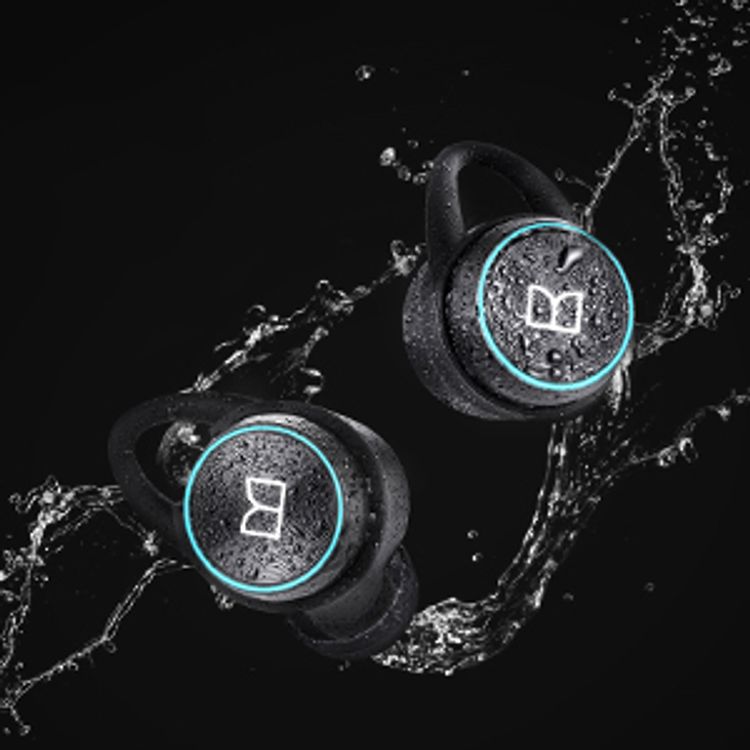 Monster Clarity 101 AirLinks Wireless Earbuds, Bluetooth Version 5.0, Type-C Charging Port, 360° Rotatable Charging Case, Touch Control, 60 Hours Battery Life - Black