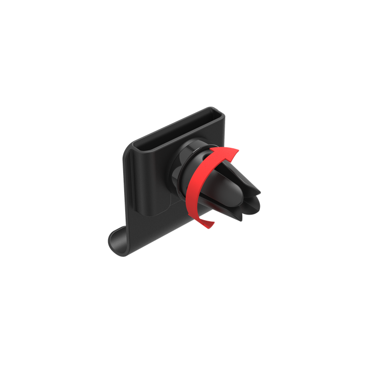 هاندل حامل شامل لتهوية السيارة ، قيادة بدون استخدام اليدين ، دوران للتثبيت من أجل وضع مثالي ، حامل للهاتف المحمول - أسود