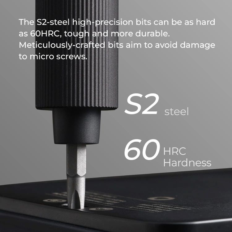 Powerology 25 in 1 Electric Screwdriver Set with Aluminum Alloy - Grey