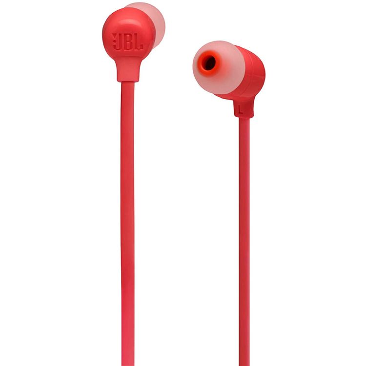 JBL T125 Wireless In-ear Pure Bass Headphones, 16 Hours Playtime, Bluetooth Version 5, Multipoint Connection, Magnetic Cable Management, Voice Assistant, Fast Charge - Coral