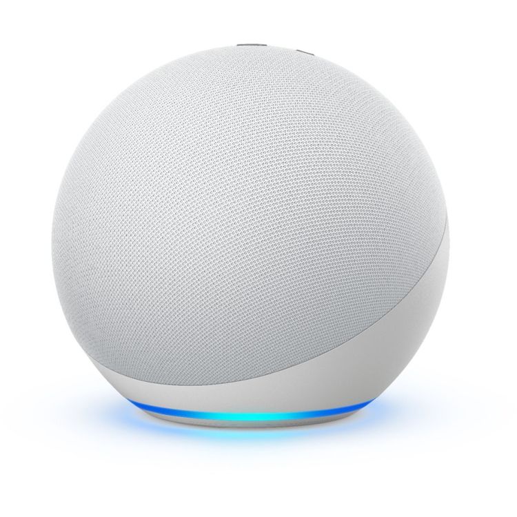 Amazon Echo 4th Gen Spherical Design with Rich Sound, Smart Home - Glacier White